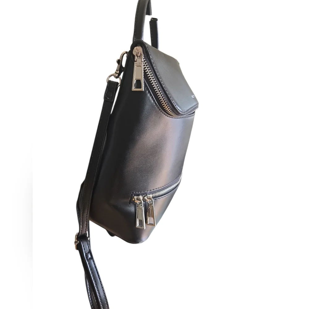 Aldo Feras Black Backpack with Silver Accents - Picture 4 of 10